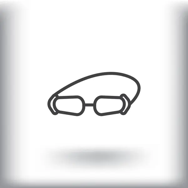 Příslušenství brýle ikona — Stockový vektor