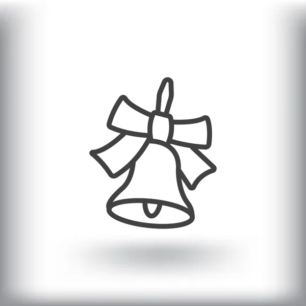 Icono de campana escolar — Vector de stock