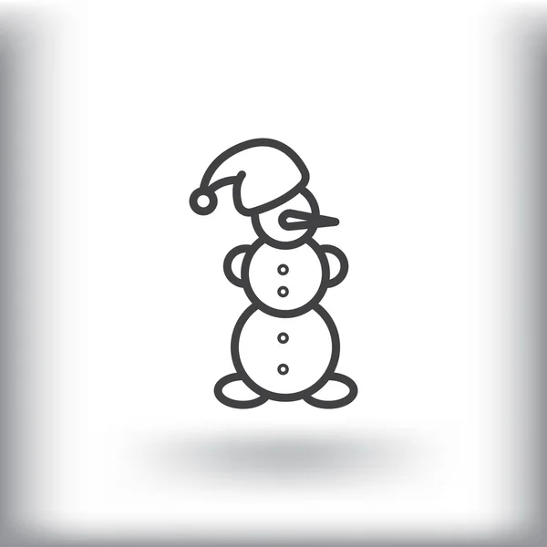 Outline snowman icon — Stock Vector