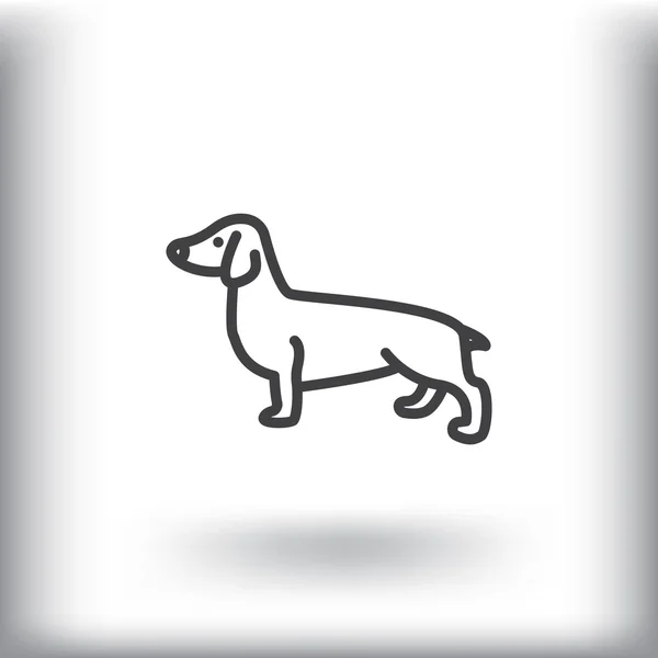 Dackelhund-Ikone — Stockvektor