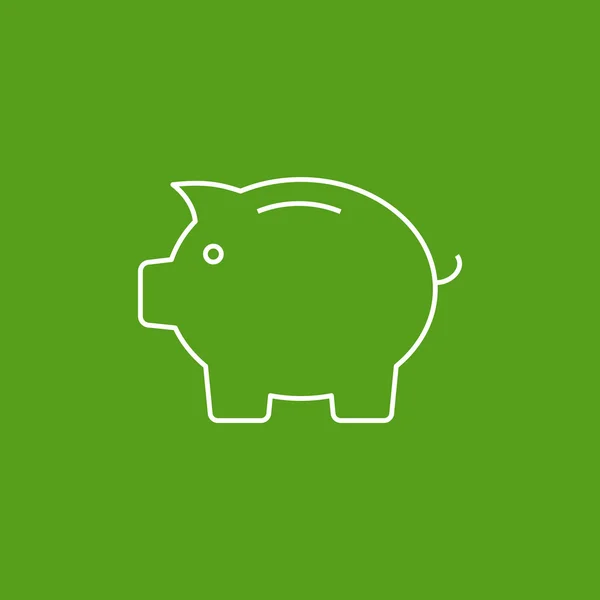 Piggy web pictogram. — Stockvector