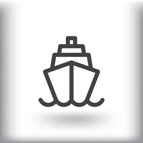 Schip web pictogram. — Stockvector