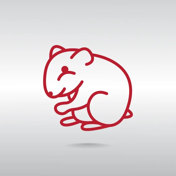 Cartoon hamster icon — Stock Vector