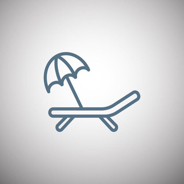 a deckchair with an umbrella icon