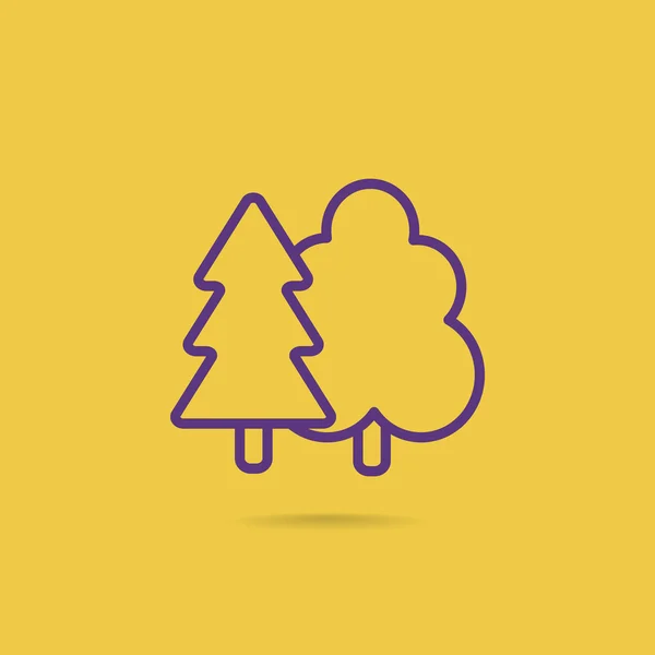 Disposition skogar ikonen — Stock vektor