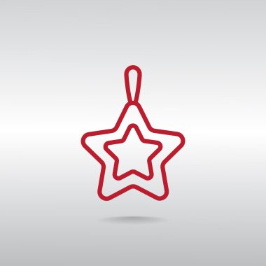 Noel yıldızı simge. 