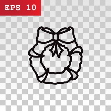 Noel tatil çelenk simgesi