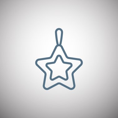 Noel yıldızı simge. 