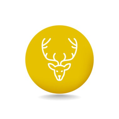 Çizgi film geyik simgesi 