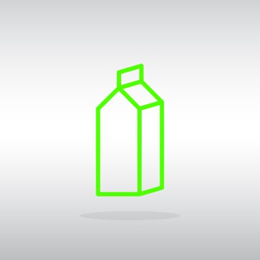 Süt simgesi için ambalaj kapsayıcı