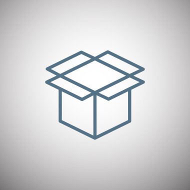 Açık kutu simgesi, aç kutusu simgesini eps 10, Aç kutusunda simge vektör, açık 