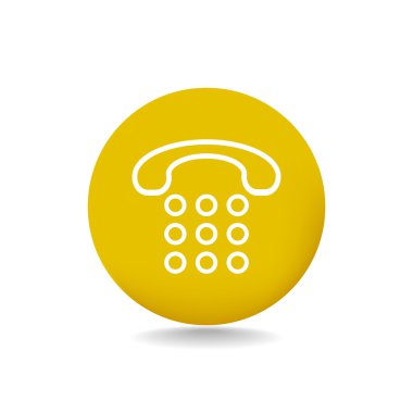 Telefon ahizesi ve düğme simgesi