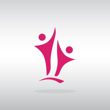 İki insan siluetleri logosu