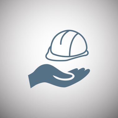 inşaat kask el simgesi