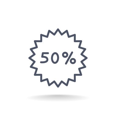 yüzde 50 indirim simgesi