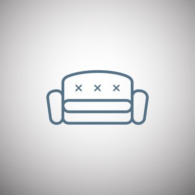 düz kanepe simgesi.