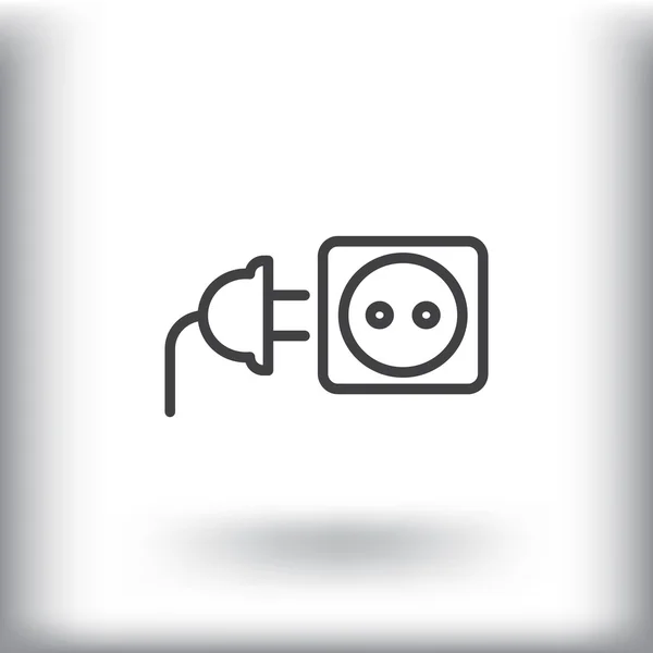 Enchufe y socket icono — Vector de stock