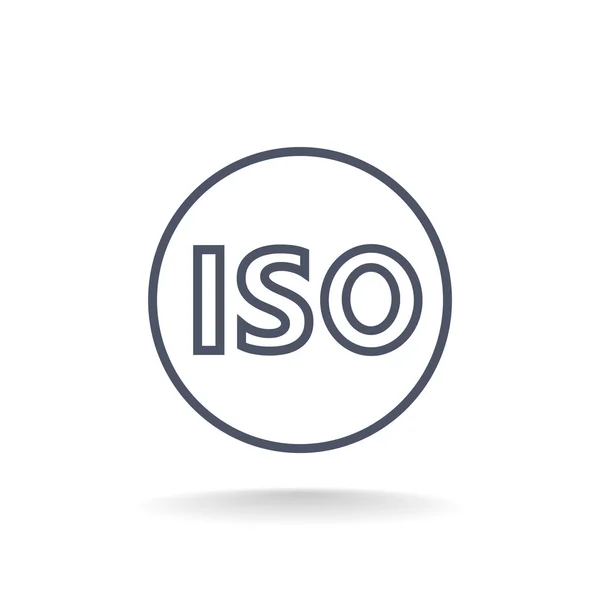 Ícone de sinal certificado ISO — Vetor de Stock