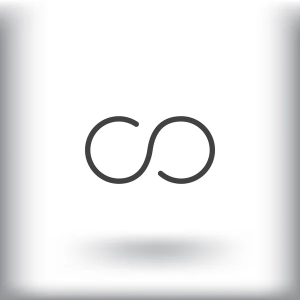 Infinity mathematics sign icon — Stock Vector