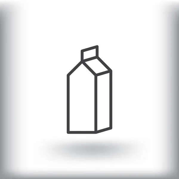 Упаковка контейнера для иконки молока — стоковый вектор
