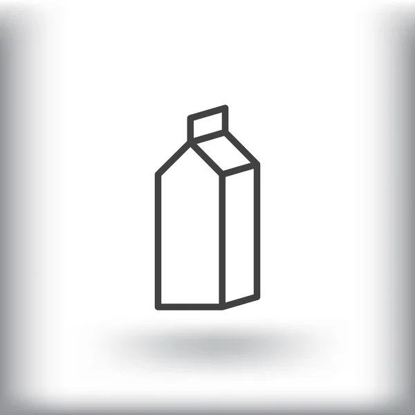 Verpackungsbehälter für Milch-Symbol — Stockvektor