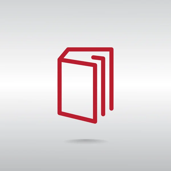 Botón de libro icono — Vector de stock