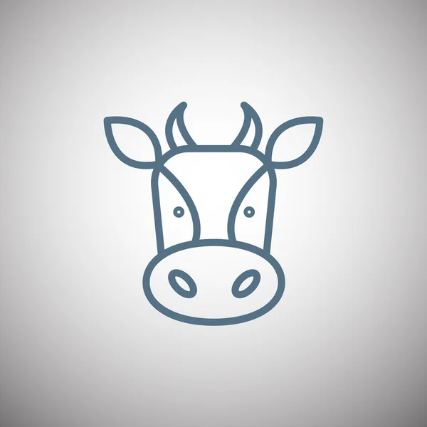 Ícone de vaca principal —  Vetores de Stock