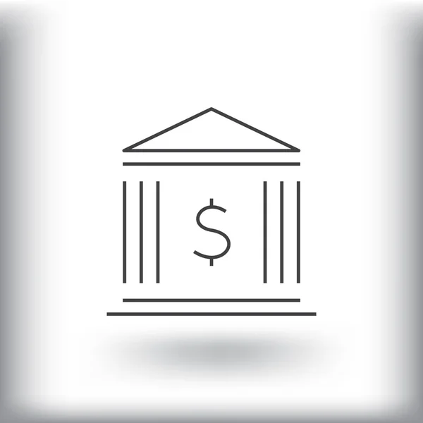 Εικονίδιο τραπεζικού κτιρίου — Διανυσματικό Αρχείο