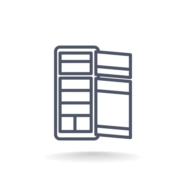Keuken koelkast pictogram — Stockvector