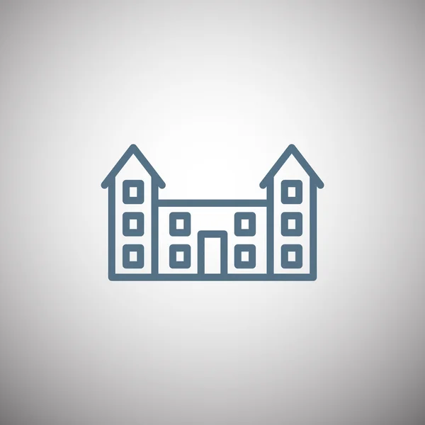 Pedagogiska byggnader ikonen — Stock vektor