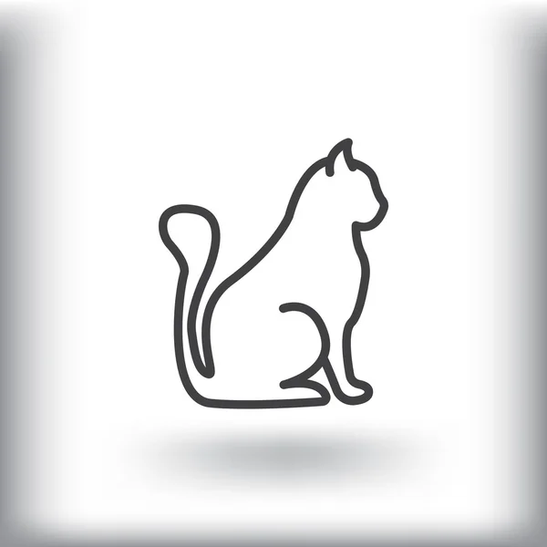 Кішка ПЕТ значок — стоковий вектор