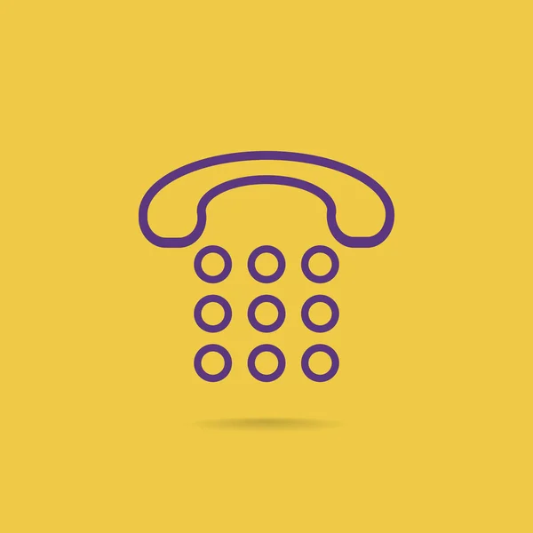 Telefoonhoorn en knoppen pictogram — Stockvector