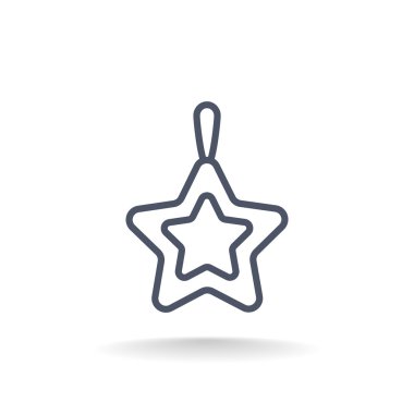 Noel yıldızı simge. 