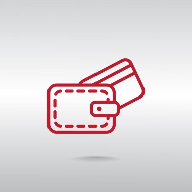 M-cüzdan ile kredi kartı simgesi