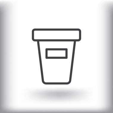 Yukarı take-out içki simgesi kapatın