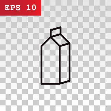 Süt simgesi için ambalaj kapsayıcı