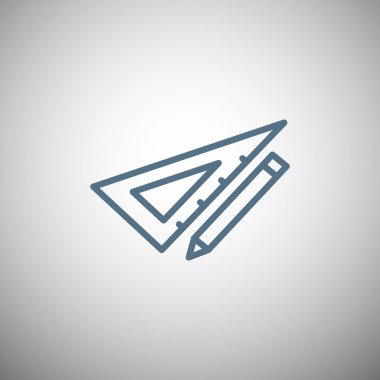 Cetvel simgesi olan kalem