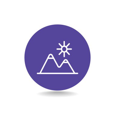 dağlar ve güneş simgesi