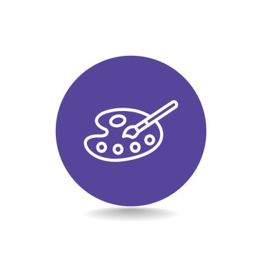 Sanat palet boya Broş simgesiyle