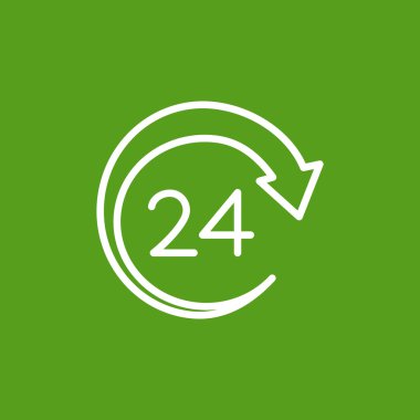 Yirmi dört saat ok simgesi