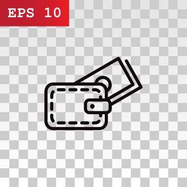 Para simgesi olan cüzdan