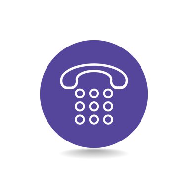 Telefon ahizesi ve düğme simgesi