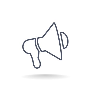 Grafik megafon simgesi