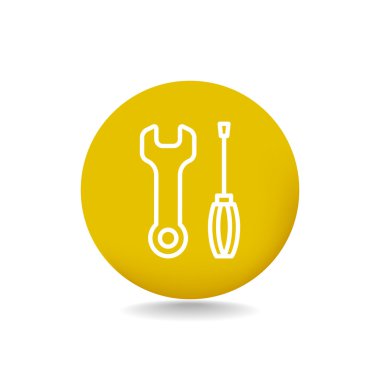 İngiliz anahtarı ve tornavida simgesi