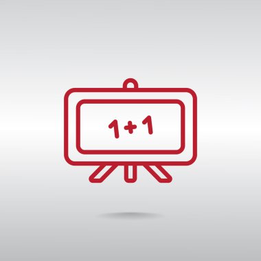 Beyaz tahta simge, düz tasarım