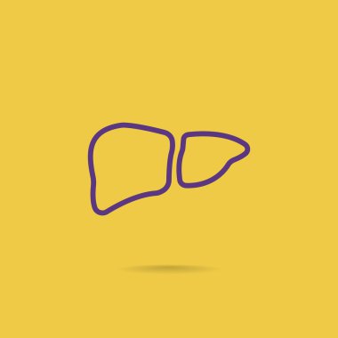 İnsan karaciğer organ simgesi