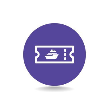 Cruise gemi bilet simgesi