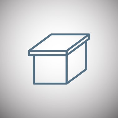 Açık kutu simgesi, aç kutusu simgesini eps 10, Aç kutusunda simge vektör, açık 