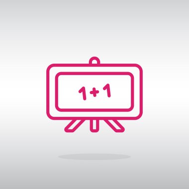 Beyaz tahta simge, düz tasarım