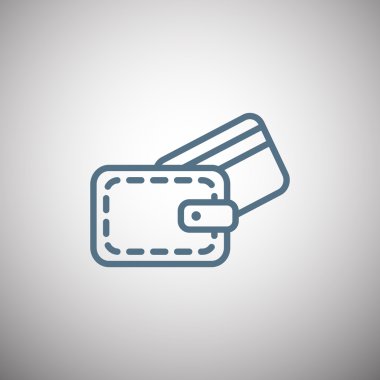 M-cüzdan ile kredi kartı simgesi